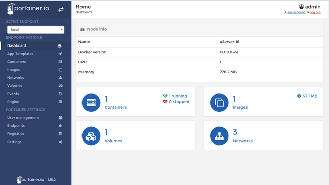 Portainer Dashboard